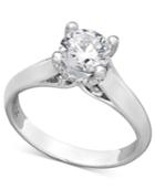 X3 Diamond Ring, 18k White Gold Certified Diamond Solitaire Ring (1-1/4 Ct. T.w.)