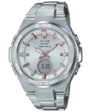 G-shock Women's Solar Analog-digital Stainless Steel Bracelet Watch 38.4mm