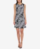 Tommy Hilfiger Printed Illusion Dress, Only At Macy's