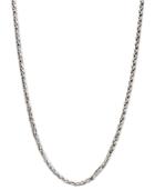 "14k White Gold Necklace, 20"" Diamond Cut Wheat Chain"