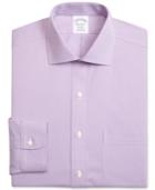 Brooks Brothers Men's Classic/regular Fit Non-iron Purple Dobby Dress Shirt