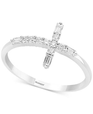 Effy Diamond East West Cross Ring (1/4 Ct. T.w.) In 14k White Gold