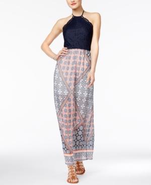 Trixxi Juniors' Open-back Maxi Dress
