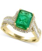 Effy Brasilica Emerald (2-1/5 Ct. T.w.) And Diamond (1/2 Ct. T.w.) Ring In 14k Gold