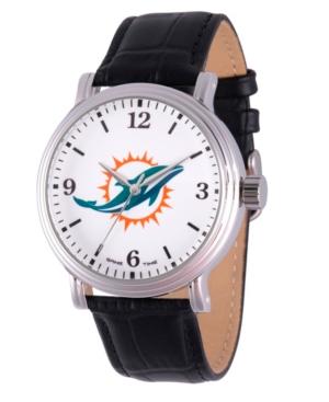 Gametime Nfl Miami Dolphins Men's Shiny Silver Vintage Alloy Watch