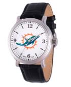 Gametime Nfl Miami Dolphins Men's Shiny Silver Vintage Alloy Watch