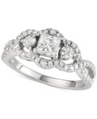 Diamond Princess Engagement Ring (1-1/4 Ct. T.w.) In 14k White Gold