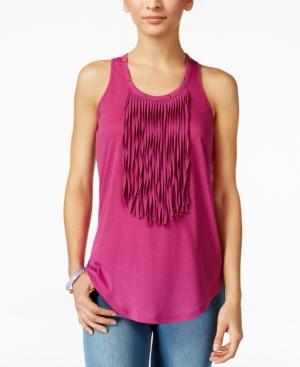 Jessica Simpson Juniors' Deedra Fringe Tank Top