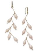 Inc International Concepts Gold-tone Beaded Linear Drop Earrings, Created For Macy's