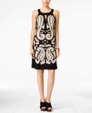 Inc International Concepts Embroidered Keyhole Sheath Dress, Only At Macy's