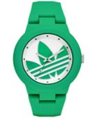 Adidas Women's Originals Green Silicone Strap Watch 41mm Adh3117