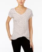 Maison Jules Cotton Anchor-print T-shirt, Created For Macy's