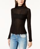 Guess Allessa Sheer Mock-neck Top