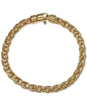 Esquire Men's Jewelry Chain Bracelet In 14k Gold-plated Sterling Silver, Created For Macy's