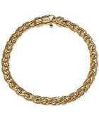 Esquire Men's Jewelry Chain Bracelet In 14k Gold-plated Sterling Silver, Created For Macy's