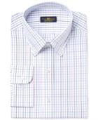 Club Room Estate Wrinkle Resistant Plum American Check Dress Shirt, Only At Macy's