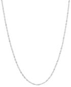 14k White Gold Necklace, 18 Small Flat Twist Chain