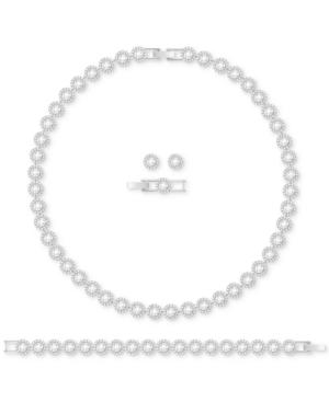 Swarovski Silver-tone Crystal Necklace, Bracelet & Earrings