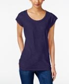 Style & Co. Chiffon-trim T-shirt, Only At Macy's