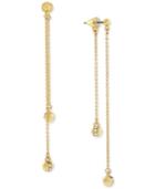 Vince Camuto Gold-tone Pave Ball Front And Back Earrings