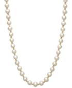 Cultured Freshwater Pearl (7-1/2mm) And Bead Necklace In 14k Gold