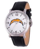 Gametime Nfl Los Angeles Chargers Men's Shiny Silver Vintage Alloy Watch