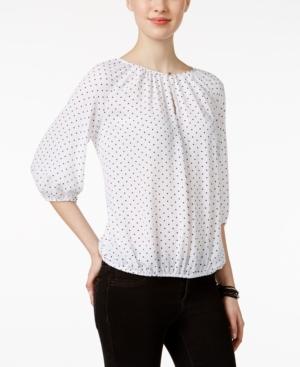 Vince Camuto Polka-dot Peasant Blouse