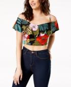 Guess Greyson Cropped Flounce Top