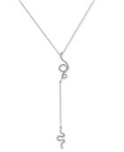 I.n.c. Woman Silver-tone Pave Snake Lariat Necklace, 26 + 3 Extender, Created For Macy's
