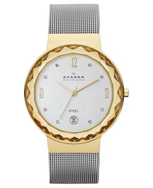 Skagen Watch, Women's Stainless Steel Mesh Bracelet 35mm Skw2002