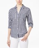 Maison Jules Cotton Gingham Shirt, Only At Macy's