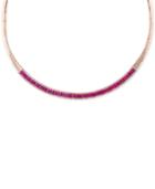 Rosa By Effy Ruby (4-1/2 Ct. T.w.) And Diamond (5/8 Ct. T.w.) Collar Necklace In 14k Rose Gold