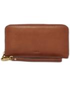 Fossil Emma Rfid Leather Zip Wallet