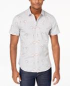 Versace Men's Pinstripe Palm-print Shirt