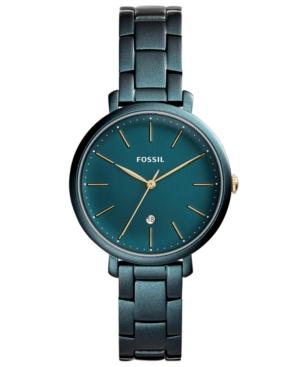 Fossil Women's Jacqueline Teal Green Stainless Steel Bracelet Watch 36mm