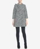 Cece Bow-front Tweed Sweater Jacket