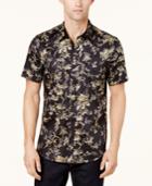 Guess Men's Knights Floral-print Stretch Shirt