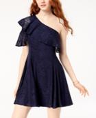 The Edit By Seventeen Juniors' Lace One-shoulder Dress, Created For Macy's