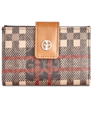 Giani Bernini Plaid Logo Index Wallet, Created For Macy's