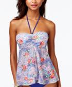 Profile Blush By Gottex Printed Flyaway Tankini Top Women's Swimsuit