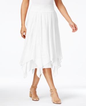 Style & Co Cotton Handkerchief-hem Skirt, Created For Macy's