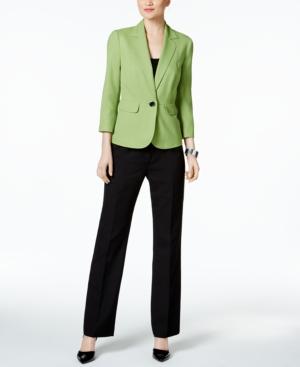 Le Suit Colorblocked Twill Pantsuit