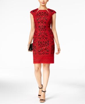 Tadashi Shoji Embroidered Sheath Dress