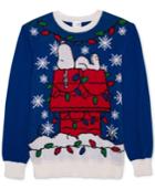 Hybrid Men's Snoopy Decorated Holiday Sweater