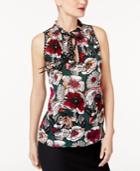 Trina Turk Silk Tie-neck Blouse