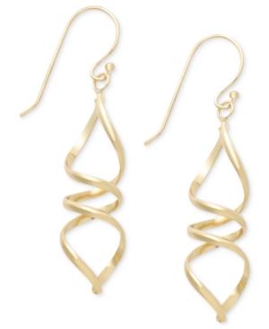 Giani Bernini 24k Gold Over Sterling Silver Earrings, Swirl Drop Earrings