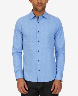 Nautica Men's Slim-fit Abstract Print Long-sleeve Shirt