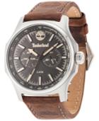 Timberland Men's Leydon Dark Brown Leather Strap Watch 46x57mm Tbl14813js02
