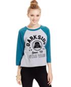 Mighty Fine Juniors' Star Wars Dark Side Graphic Baseball Tee