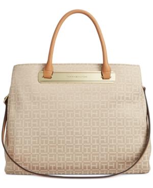 Tommy Hilfiger Harper Monogram Jacquard Shopper